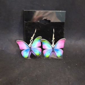 Pink Butterfly Earrings